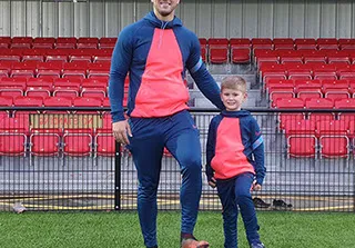 boy with coach