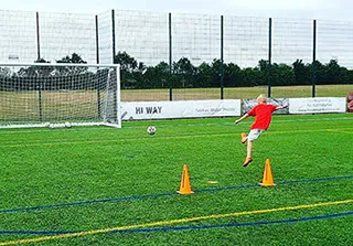 shooting at the goal